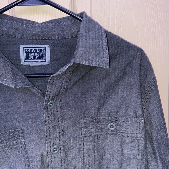 Medium Gray Casual Converse Button Down - Picture 4 of 4